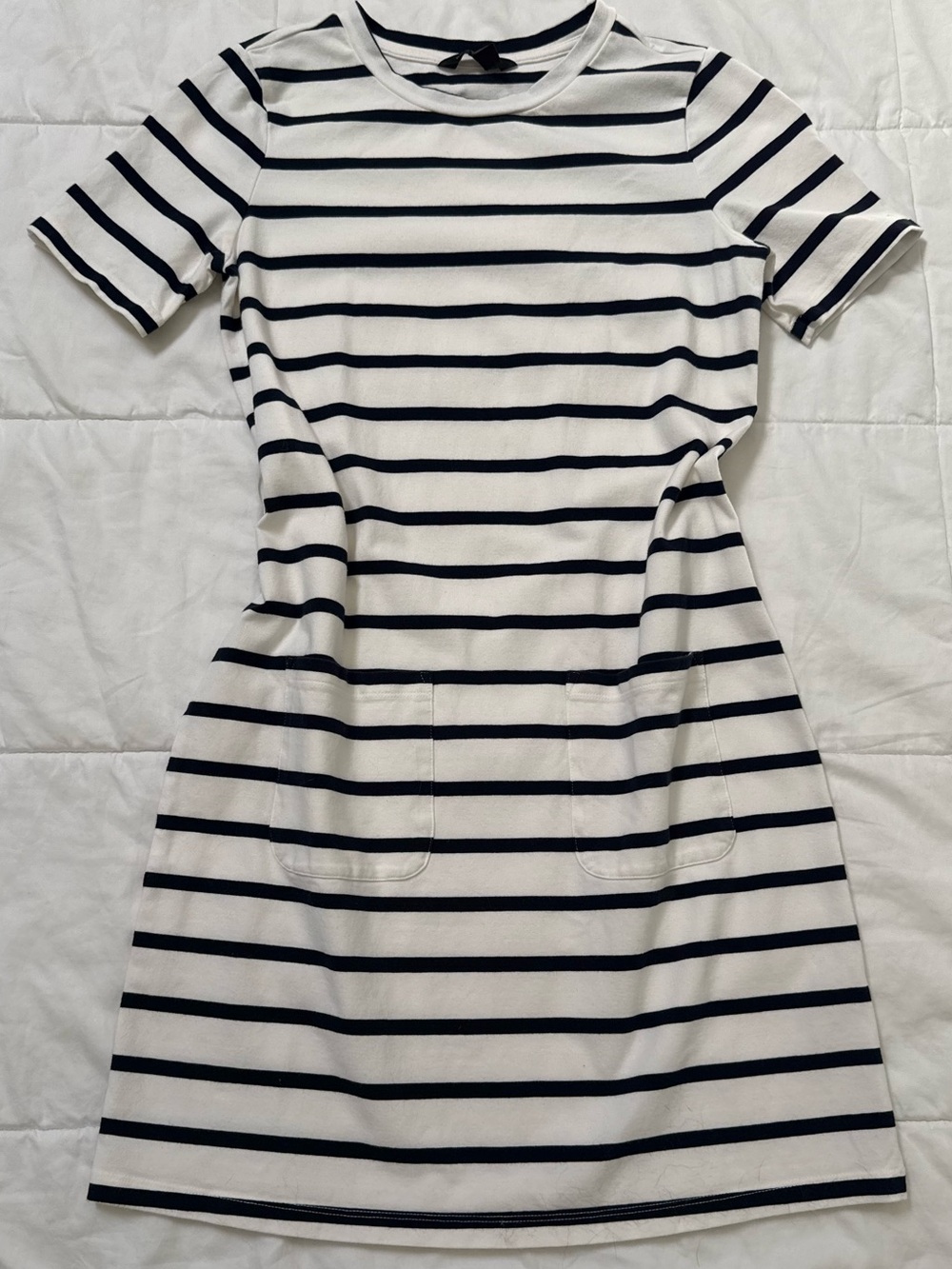 XS Banana Republic Black & White Stripe Short Sleeve Dress Summer Dress